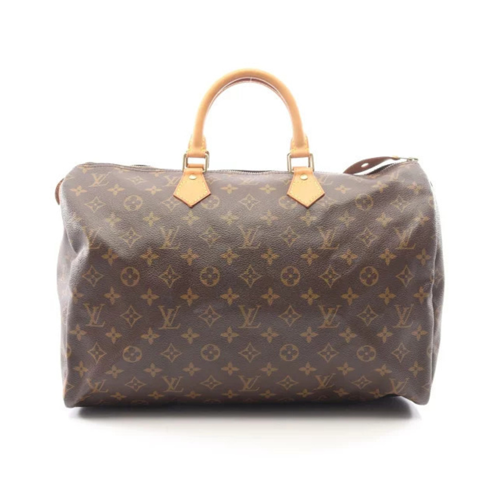Louis Vuitton Speedy Monogram Handbag Canvas Leather Brown
